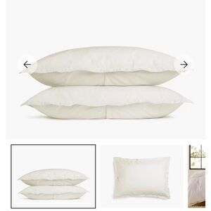 NWT Parachute percale sham set size King color cream